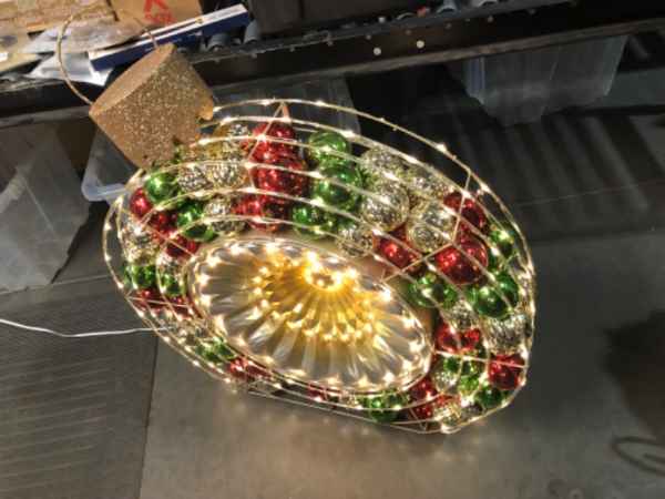 Photo 1 of MUNCHIE MIX 36" H Pre-Lit Ornament Decor - Gold for Indoor and Outdoor use 440 Warm White 8-Function LED Lights