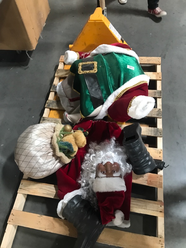 Photo 2 of ***NOT FUNCTIONAL - MISSING PARTS - SEE COMMENTS***
Holiday Living 6-ft Animated Black Santa with Giftbox Inflatable