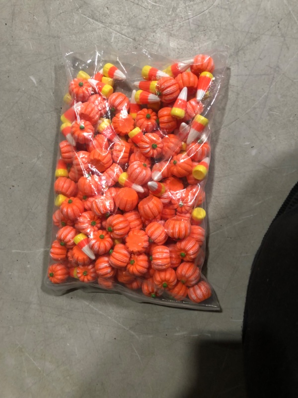 Photo 2 of Wettarn Fake Candy Corn Resin Candy Mini Pumpkin Corn Candy Resin Charms 60PCs)