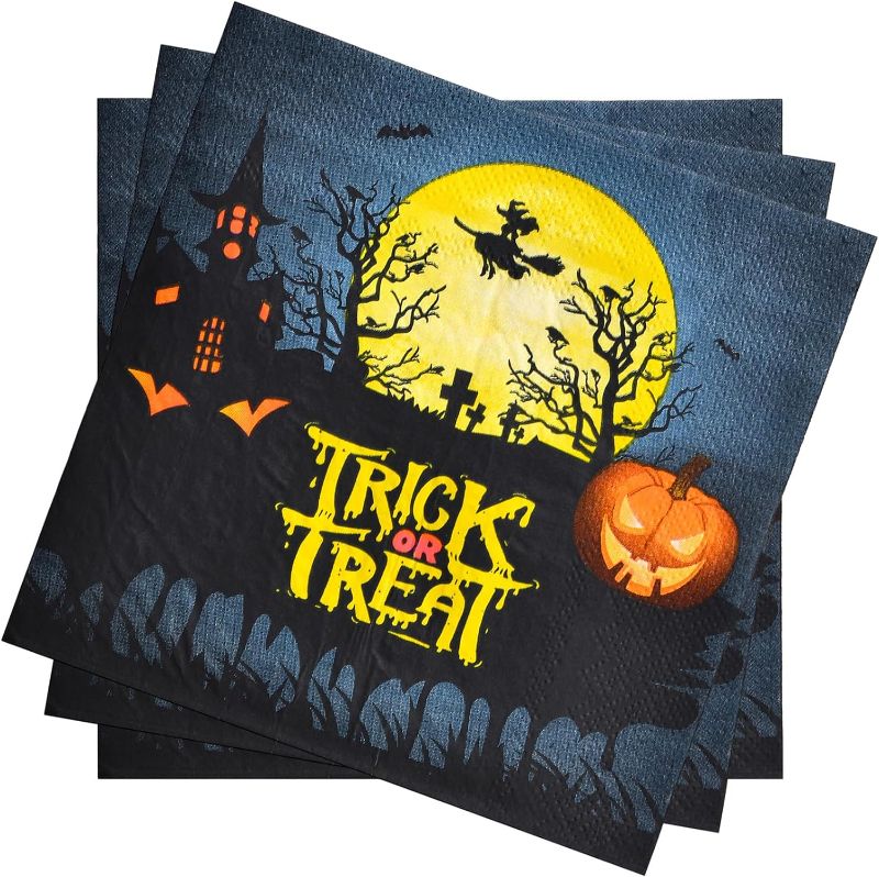 Photo 1 of JASSEWRLY 80 Pcs Halloween Napkins Paper