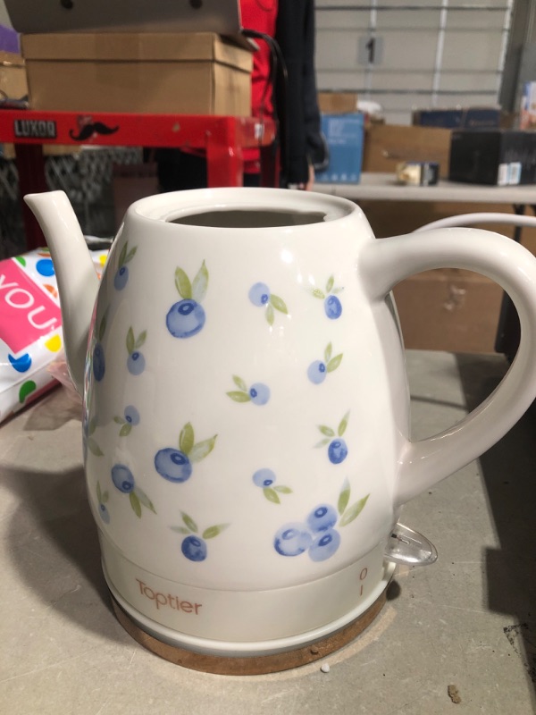 Photo 3 of * sold for parts only * 
toptier Electric Ceramic Tea Kettle1.5 LITER Blueberry