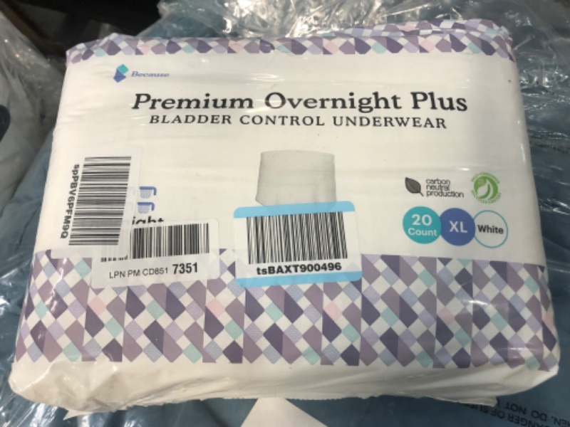Photo 1 of Because Unisex Premium Overnight Plus Pull Up Underwear 80 Count X-Large (Pack of 80)