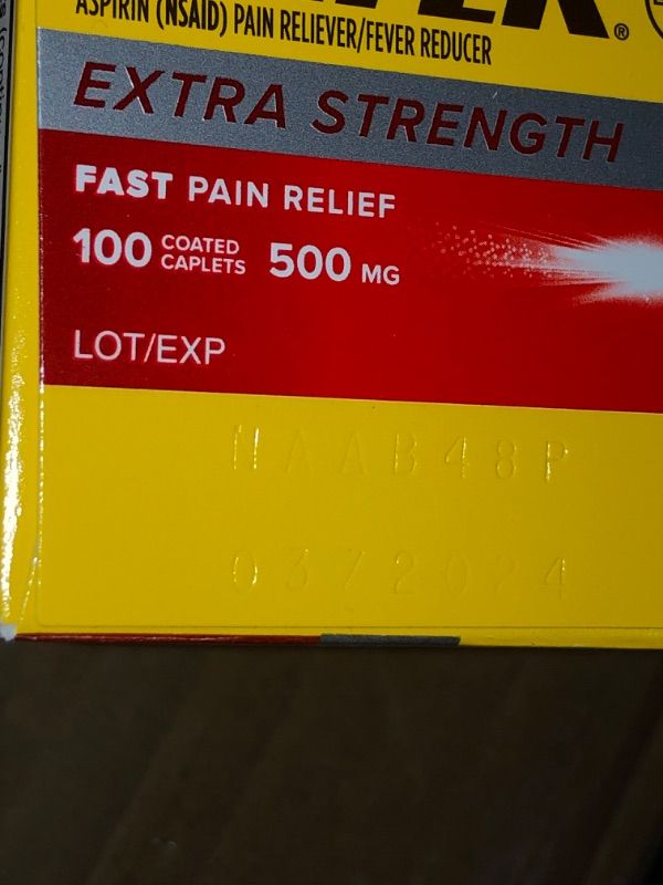 Photo 3 of **NONREFUNDABLE**SEE NOTES**
Bayer Extra Strength Aspirin 500 mg 100 Coated Tablets bundle of two