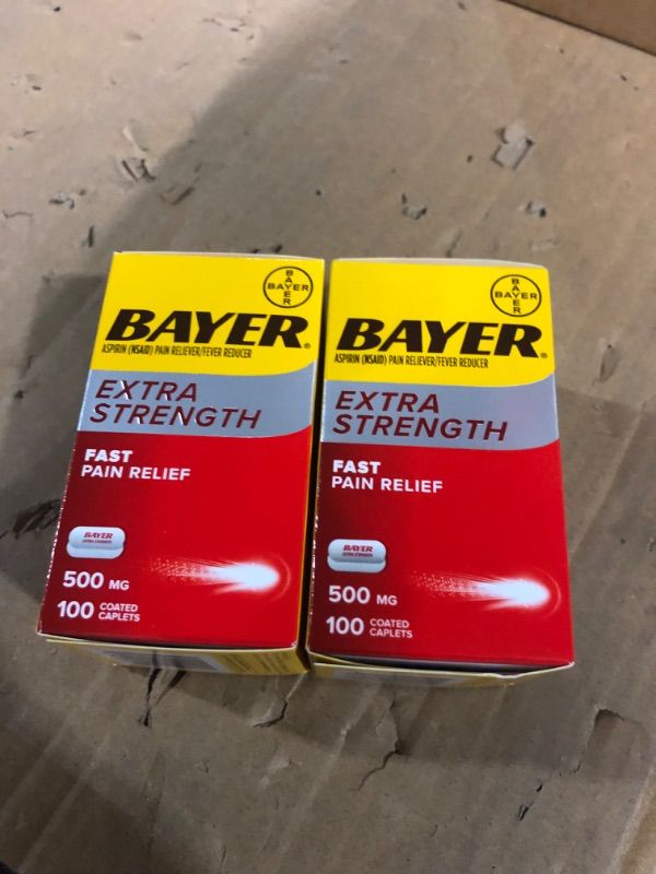 Photo 2 of **NONREFUNDABLE**SEE NOTES**
Bayer Extra Strength Aspirin 500 mg 100 Coated Tablets bundle of two