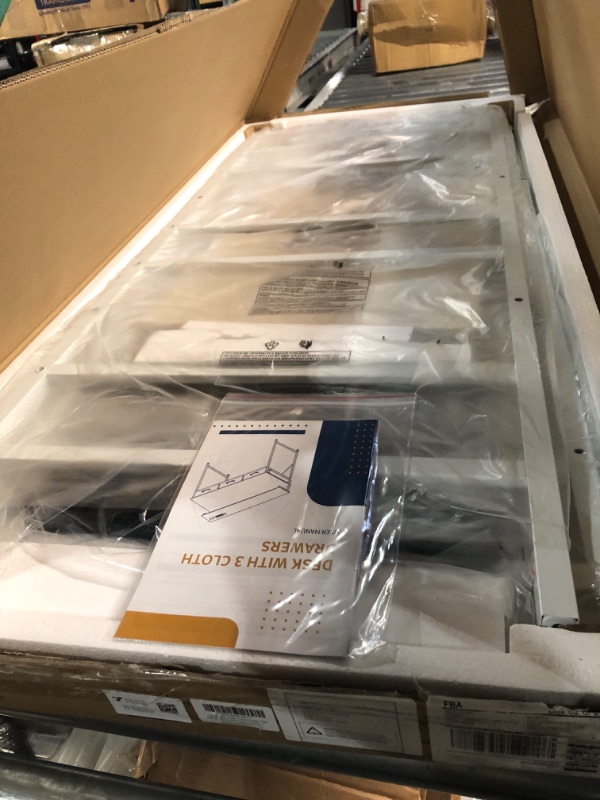 Photo 1 of ODK 48 Inch Computer Desk with 3 Drawer and USB Charging Port & Power Outlet