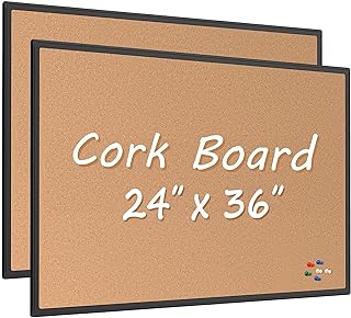 Photo 1 of Board2by Cork Board Bulletin Board 24 x 36, Black Aluminium Framed 2 x 3 Corkboard