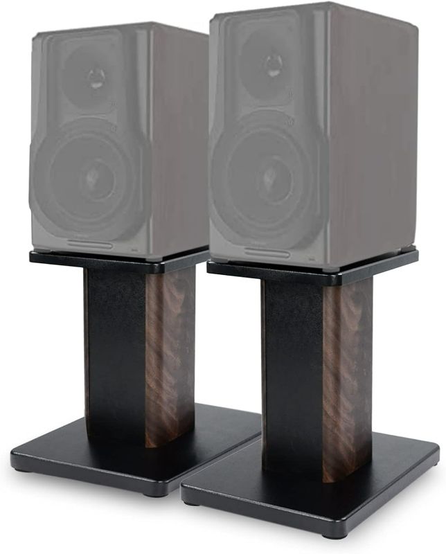 Photo 5 of 12 Inch (30CM)- Pair- Wood Speaker Stands, Redwood color
