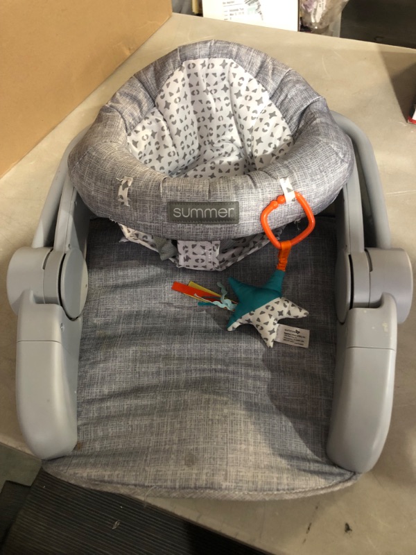 Photo 3 of **MISSING RAINBOW TOY**
Summer® Learn-to-Sit™ 2-Position Floor Seat (Heather Gray) – Ages 4-12 Months