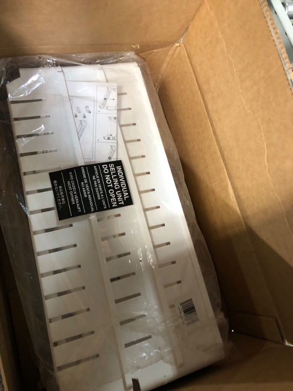 Photo 1 of mDesign Slim Plastic Rolling Laundry Utility Cart, Portable Storage Organizer Trolley - Easy-Glide Wheels and 3 Heavy-Duty Shelves, for Laundry, Utility Room, Kitchen or Pantry Storage - White