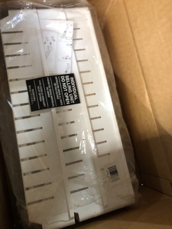 Photo 1 of mDesign Slim Plastic Rolling Laundry Utility Cart, Portable Storage Organizer Trolley - Easy-Glide Wheels and 3 Heavy-Duty Shelves, for Laundry, Utility Room, Kitchen or Pantry Storage - White