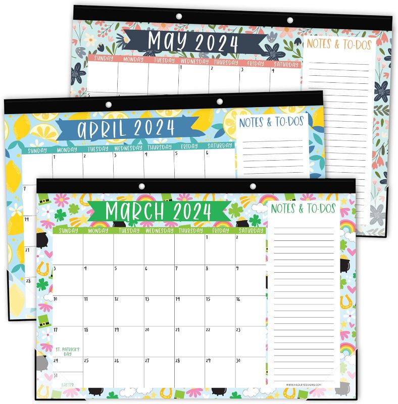 Photo 1 of Hadley Designs Doodle Large Desk Calendar 2024-2025