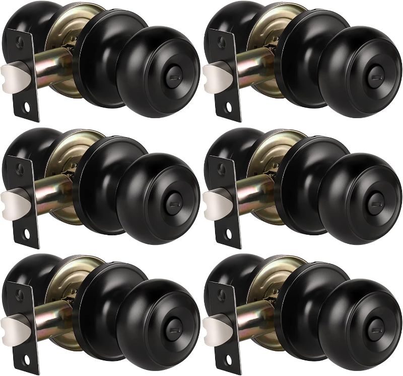 Photo 1 of KNOBWELL 6 Pack Oil Rubbed Bronze Door Knobs Privacy Door Knob