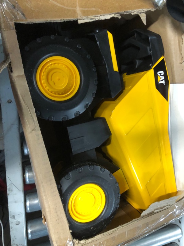 Photo 3 of Cat Construction Steel Toy Dump Truck, Yellow Steel Dump Truck