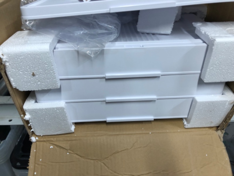 Photo 1 of **Item color is differnt than pictured EHAMILY 19 Gal Stackable Storage Bins with Lids 3 Pack,Collapsible Storage Bins with Doors Plastic Folding Storage 