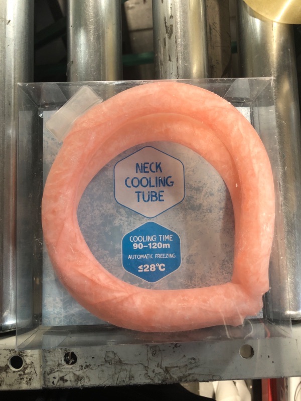 Photo 2 of coldchill Neck Cooling Tube, Reusable Wearable Cooling Neck Wraps for Summer Heat, Cooling Starts at 28°C (Pink)
