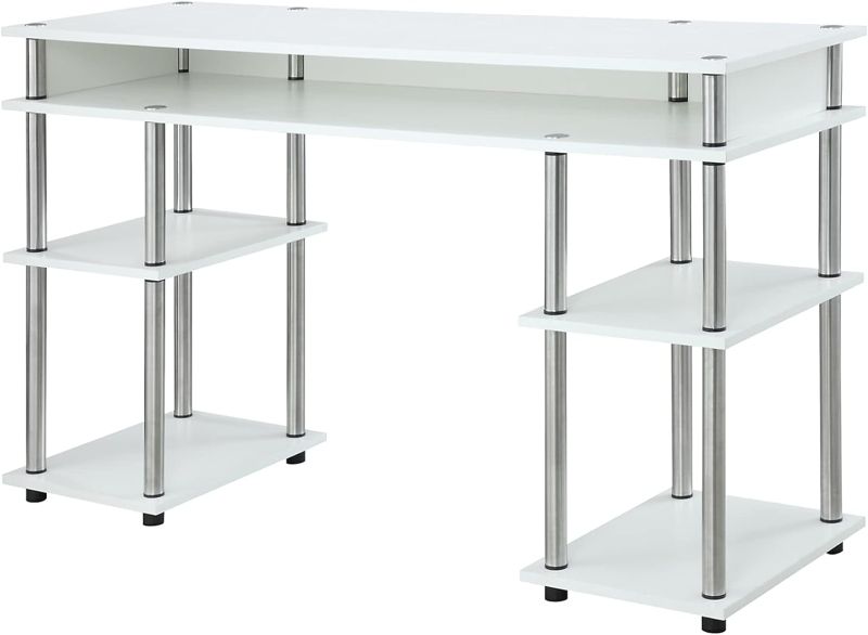 Photo 1 of (READ NOTES) Convenience Concepts Modern No Tools Student Desk, White
