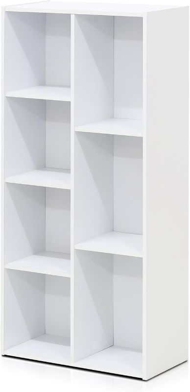 Photo 1 of (READ NOTES) Furinno 7-Cube Reversible Open Shelf, White & Jaya Simple Home 3-Tier Adjustable Shelf Bookcase, White