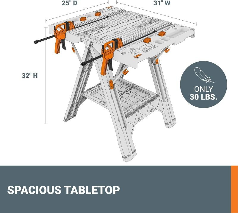 Photo 4 of (READ NOTES) Worx Pegasus Power Share Kit: Work Support Table, 20V Brushless Drill & 20V Compact Cirular Saw Pegasus Power Share Tool Kit