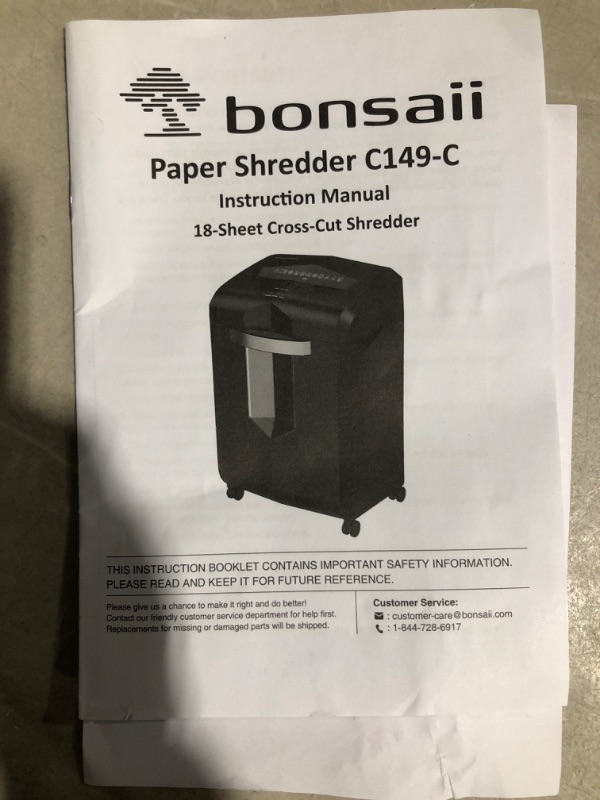 Photo 6 of Bonsaii C149-C Shredder and 24-Pack Lubricant Sheets