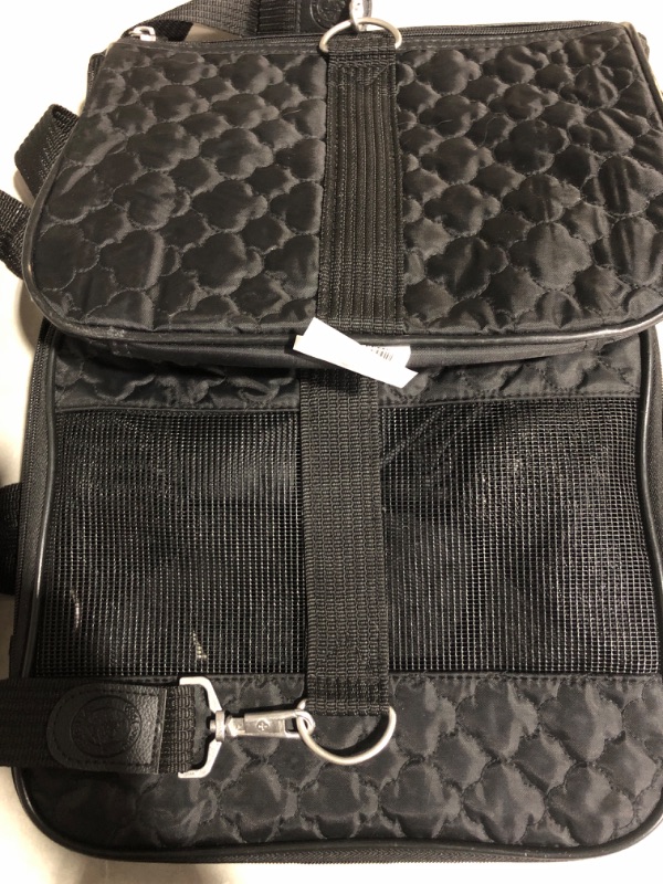 Photo 2 of * used * see images for damage * 
Sherpa Original Deluxe Travel Pet Carrier - Black Lattice, Large & 2-Pack Replacement Liners