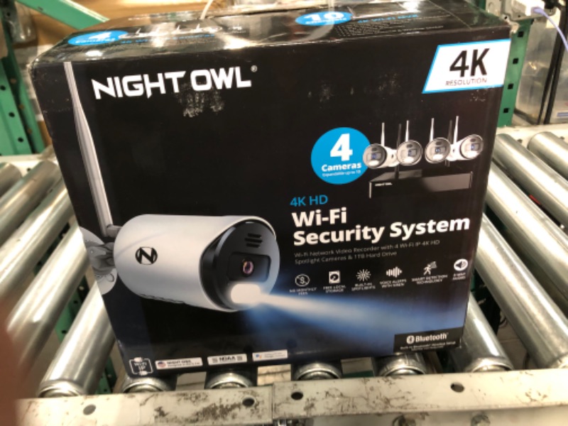 Photo 3 of 
Night Owl Sp, Llc Night Owl 10 Channel Bluetooth Video Home Security Camera System with (4) Wi-Fi IP 4K HD Indoor/Outdoor Spotlight Cameras 