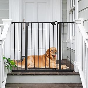 Photo 1 of ZJSF Freestanding Foldable Dog Gate for House Extra Wide