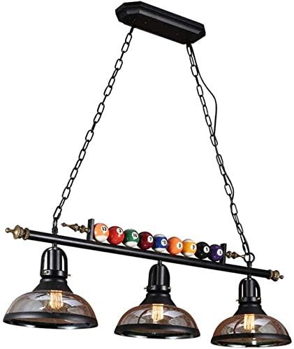 Photo 1 of 1% ONE PERCENT Pool Table Pendant Light Adjustable Billiard Lights Hanging Lighting Industrial Vintage Pendant Light 3 Light Decoration Chandelier for Pool Billiard Table, Bar Table, Bedroom 3 Lights