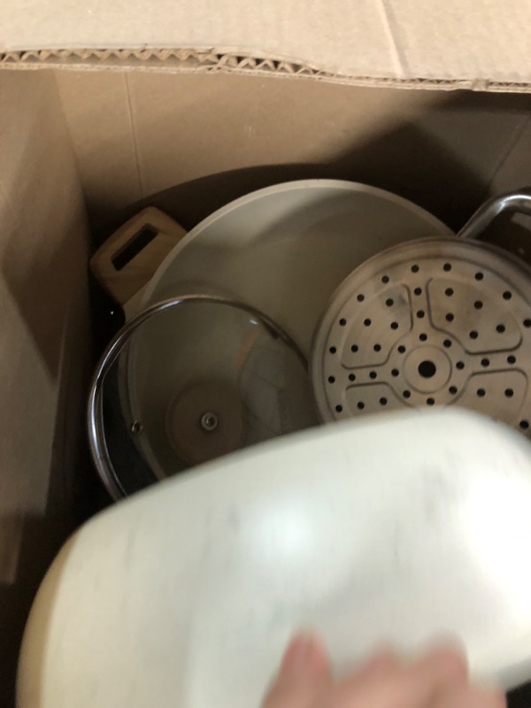 Photo 2 of **PARTS ONLY/SALE FINAL**READ NOTES BELOW**
**NON-REFUNDABLE** // **SALE FINAL** CAROTE Pots and Pans Set Nonstick, White Granite Induction Kitchen Cookware Sets, 10 Pcs 