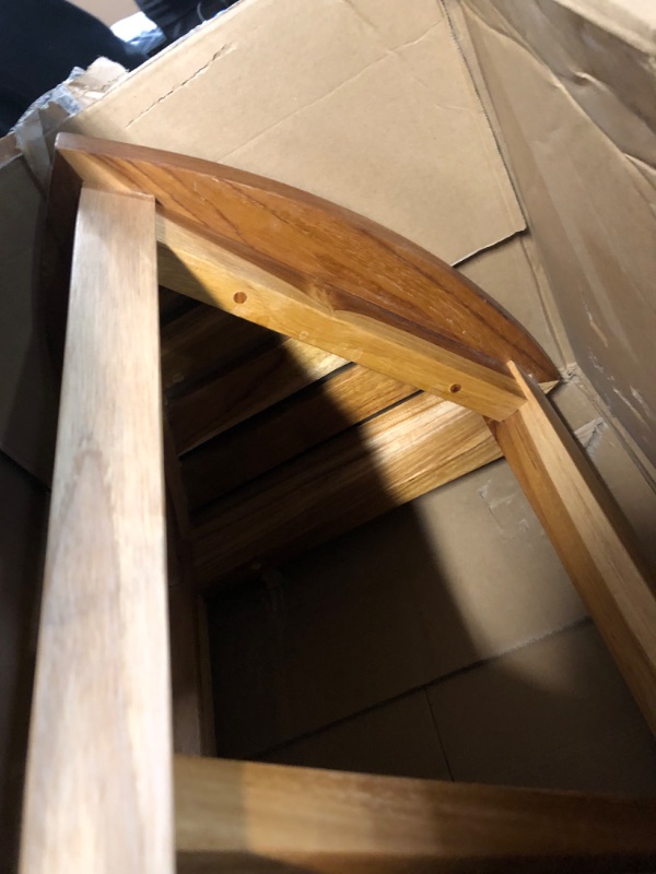 Photo 1 of ***USED - NO PACKAGING***
EcoDecors Snazzy Corner Teak Shower Corner Shelf, 13"D x 13"W x 18"H