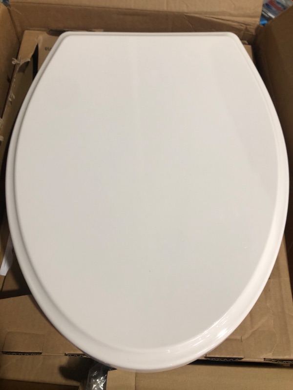 Photo 2 of * missing hardware * 
Hibbent Premium Elongated Toilet Seat with Cover(Oval) Quiet Close, One-Click to Quick Release