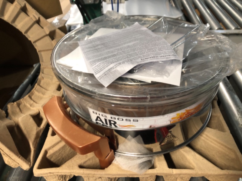 Photo 3 of ***USED - CRACKED - DAMAGED - SEE PICTURES - UNABLE TO TEST***
Big Boss 16Qt Large Air Fryer – Large Capacity Easy to Use Air Fryer Oven - Copper