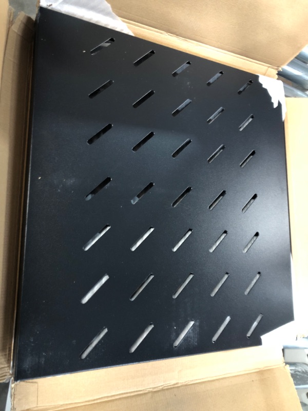 Photo 2 of RIVECO Server Rack Shelf Vented Rack Mount Cantilever Tray for 19" Network Equipment Rack & Cabinet Black