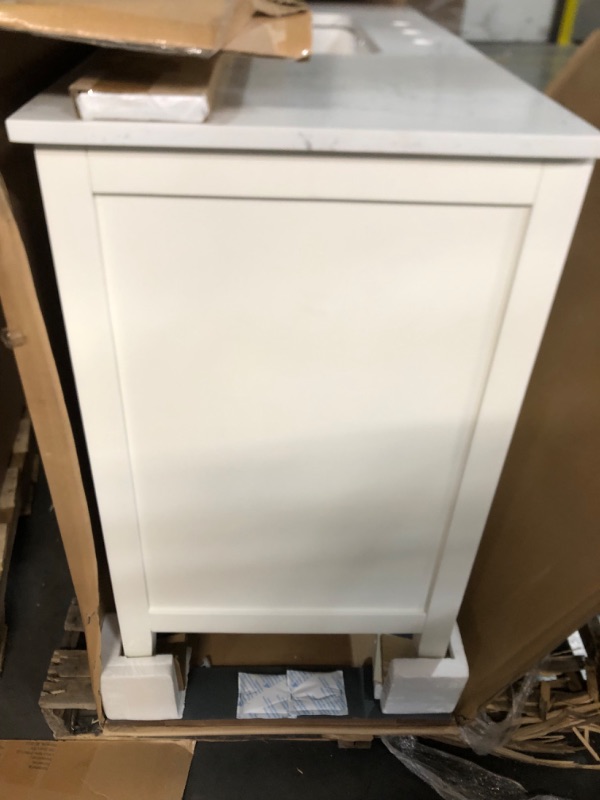 Photo 6 of ***Parts Only***allen + roth Everdene 48-in White Undermount Single Sink Bathroom Vanity with White Engineered Stone Top

