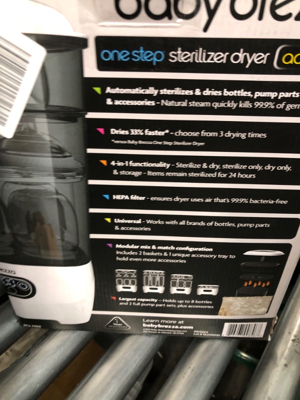 Photo 1 of Baby Brezza Baby Bottle Sterilizer and Dryer Advanced – Electric Steam Sterilization Machine – Universal Sterilizing for All Bottles: Plastic + Glass + Pacifiers + Breast Pump Parts - HEPA Filtration