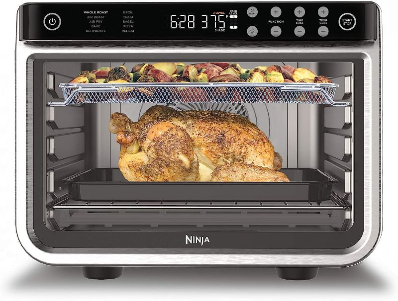 Photo 1 of (STOCK PHOTO FOR SAMPLE ONLY) - DT201 Foodi 10-in-1 XL Pro Air Fry Digital Countertop Convection Toaster Oven with Dehydrate and Reheat, 1800 Watts, Stainless Steel Finish