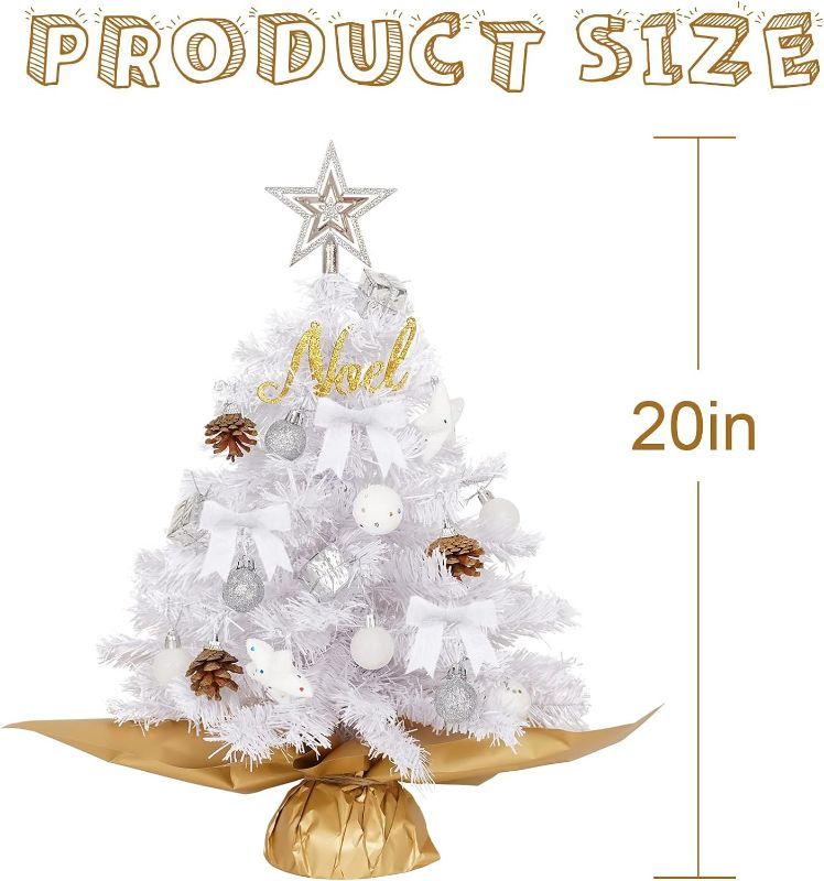 Photo 1 of (STOCK PHOTO FOR SAMPLE ONLY) - XmasExp Mini White Christmas Tree with Semi-circular Base 