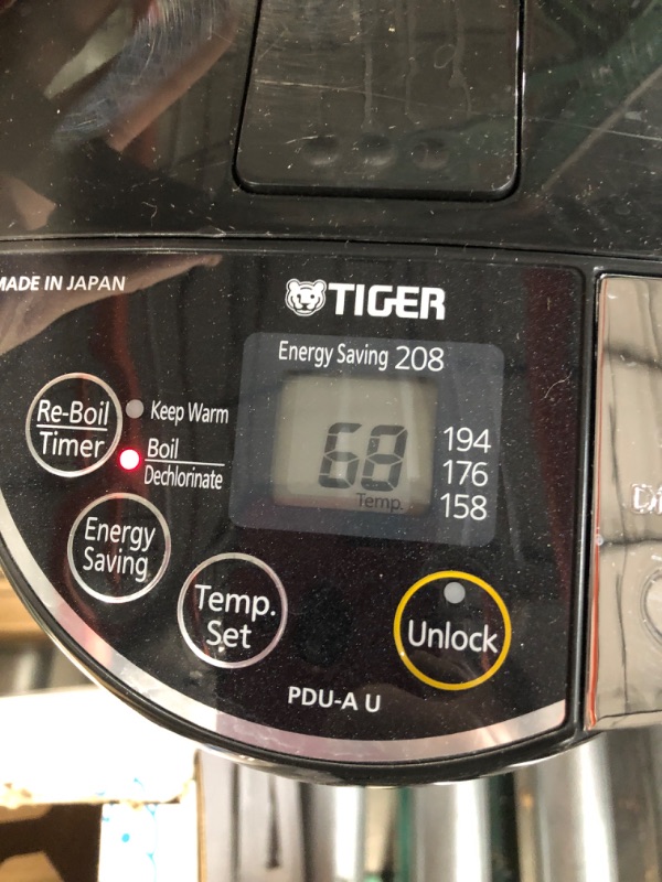 Photo 4 of Tiger PDU-A50U-K Electric Water Boiler and Warmer, Stainless Black, 5.0-Liter 5.0-Liter Water Boiler