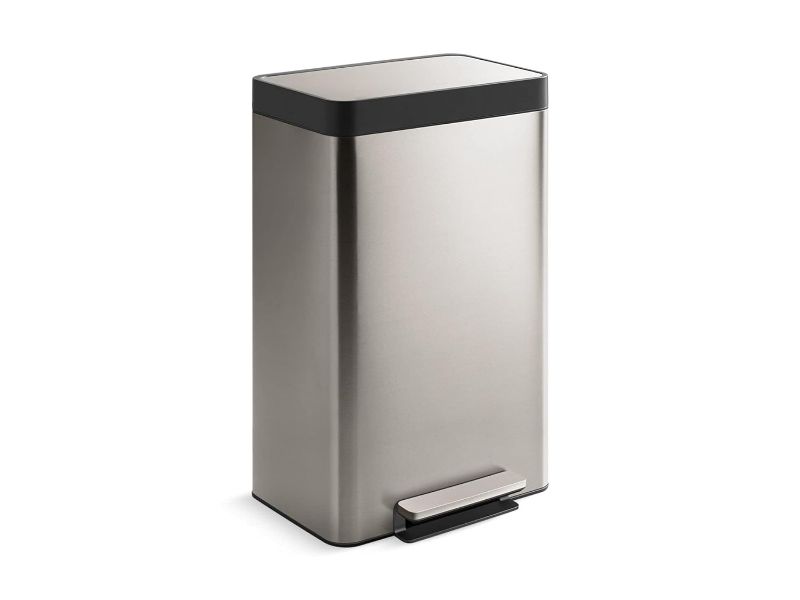 Photo 1 of **USED/DIRTY**
Kohler 20940-BST Step Trash Can, 13 Gallon, Stainless Steel 