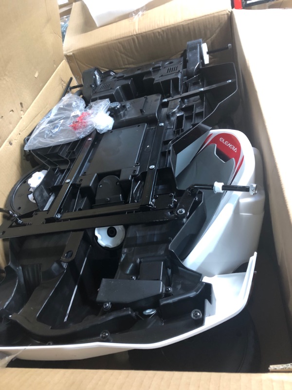 Photo 1 of ELEMARA Electric Go Kart for Kids, 12V 2WD Battery Powered Ride On Cars with Parent Remote Control for Boys Girls,Toy Gift Vehicle with 2 Speed,Safety Belt,Music for Age 3-8,UP to 70lbs, White