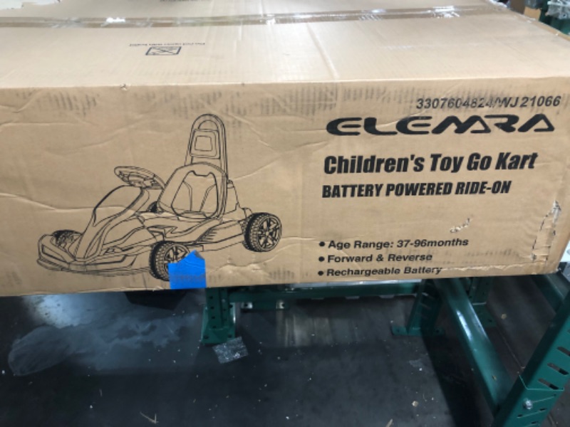 Photo 1 of ELEMARA Electric Go Kart for Kids, 12V 2WD Battery Powered Ride On Cars with Parent Remote Control for Boys Girls,Toy Gift Vehicle with 2 Speed,Safety Belt,Music for Age 3-8,UP to 70lbs, White