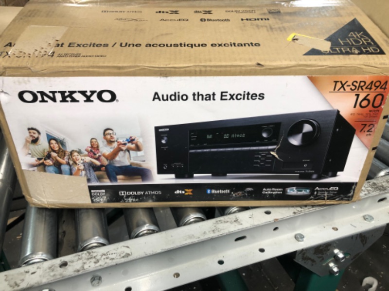 Photo 2 of Onkyo TX-SR494 AV Receiver with 4K Ultra HD | Dolby Atmos | DTS: X | Hi-Res Audio (2019 Model)