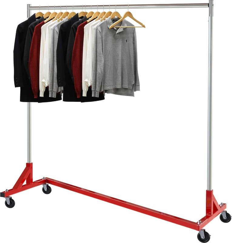 Photo 1 of ***STOCK PHOTO***4.7 4.7 out of 5 stars 60 Reviews
Heavy Duty 400lb Load Garment Clothing Z Rack - Rolling Garment Z Rack for Home, Retail Display, Durable Square Tubing, Commercial Grade Clothing Rack. Display Racks, Coat Rack Fixtures