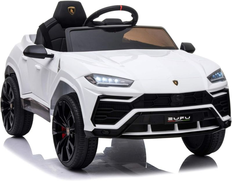 Photo 1 of **see notes and pictures*****Lamborghini Urus Kids Ride On Car Toy w/ Parent Remote Control, Electric Cars for Kids 12V Motor Rechargeable, Foot Pedal , Spring Suspension, Led Headlight, Birthday Gift., White
