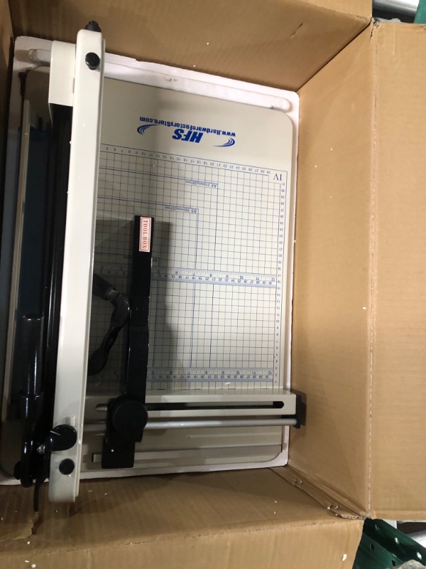 Photo 1 of HFS (R) Heavy Duty Guillotine Paper Cutter 400 Sheet Capacity | Solid Steel Construction (A4-12'' Paper Cutter)