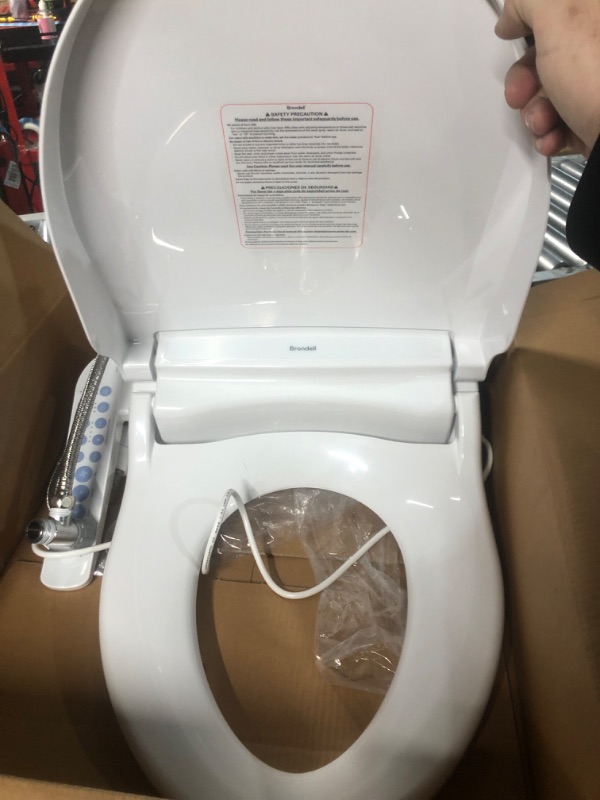 Photo 5 of ***stock photo*** Brondell Swash Electronic Bidet Toilet Seat, Fits Elongated Toilets, White – Side Arm Control