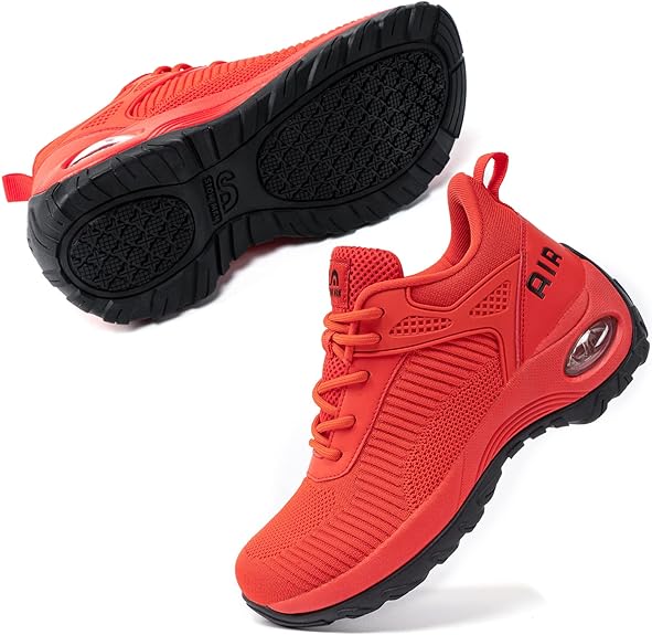 Photo 1 of Slow Man Women's Air Athletic Running Shoes - Mesh Non Slip Athletic Tennis Walking Fashion Sneakers Breathable Gym Fitness Work Shoes 6.5 