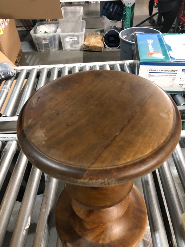 Photo 1 of **DMAGE*SEE NOTES
Creative Co-Op Berns Mid-Century Modern Solid Mango Flat Top, Stool/End Table 18.5"x12"