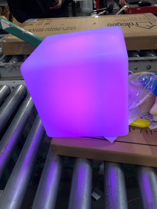 Photo 2 of * used * functional * see all images * 
Mr.Go [16 RGB Colors 4 Modes] Waterproof Rechargeable LED Color-Changing Light Cube 8" 