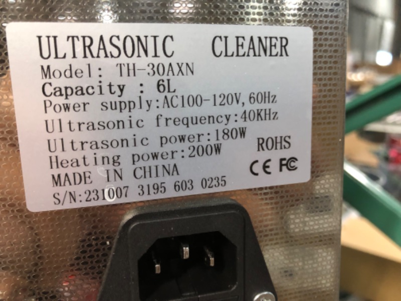 Photo 5 of (READ NOTES) VEVOR Ultrasonic Vinyl Record Cleaner 6L 40kHz Vinyl Ultrasonic Cleaning Machine Knob 