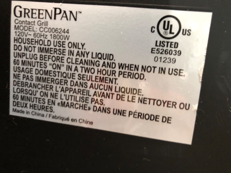 Photo 1 of GreenPan Elite 7-in-1 Multi-Function Contact Grill & Griddle, Healthy Ceramic Nonstick Aluminum, Two Sets of Grill & Waffle Plates, Adjustable Shade & Shear, Closed Press/Open Flat Surface, Blue Haze